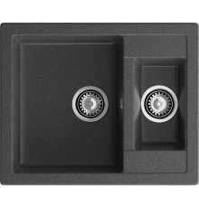 GRANFEST Мойка композит QUADRO GF-Q--610K 1.5-чаши. 610*500мм графит арт.GF-