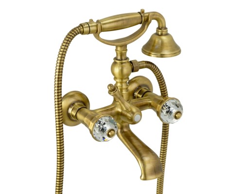 Смеситель для ванны с душем Migliore Prestige Crystal 28008 бронза