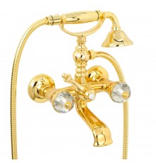 Смеситель для ванны с душем Migliore Prestige Crystal 32158 золото