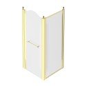 Душевое ограждение Migliore Diadema 22672 DX 90х90 см, стекло матовое, профиль золото
