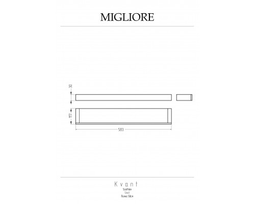 Полка Migliore Kvant 30237 золото