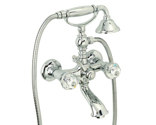 Смеситель для ванны с душем Migliore Prestige Crystal 28003 хром
