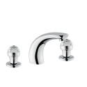 Смеситель для раковины Migliore Axo Swarovski 27112 на 3 отверстия, глянцевый хром