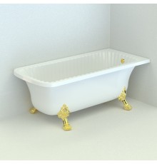 Ванна Migliore Olivia 25447 угловая 174х80 см на лапах Lux, золото