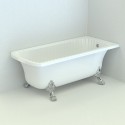 Ванна Migliore Olivia 25448 угловая 174х80 см на лапах Lux, хром
