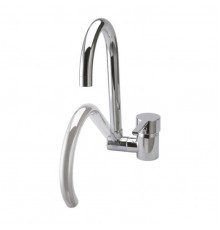 Смеситель высокий для кухни однорычажный поворотный с откидным изливом 3369 DRAKO