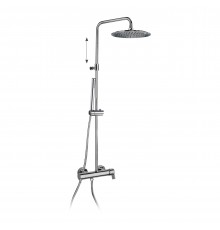Душевая система наружнего монтажа с телескопическим тропическим душем и душевым комплектом BLAUTHERM