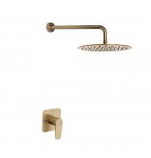 Встраиваемая душевая система с тропическим душем ALEXIA K3618012OC золото брашированное