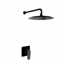 Встраиваемая душевая система с тропическим душем ALEXIA K3618012NM матовый черный