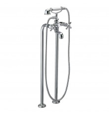 Напольный смеситель для ванны вентельный с душевым комплектом GAUDI 3135CG