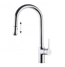 Смеситель высокий для кухни однорычажныйс выдвижной лейкой DRAKO 337902V2
