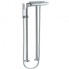 Напольный термостатический смеситель для ванны однорычажный с душевым комплектом AROLA 2635MK