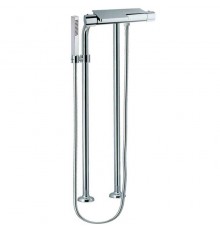 Напольный термостатический смеситель для ванны однорычажный с душевым комплектом AROLA 2635MK