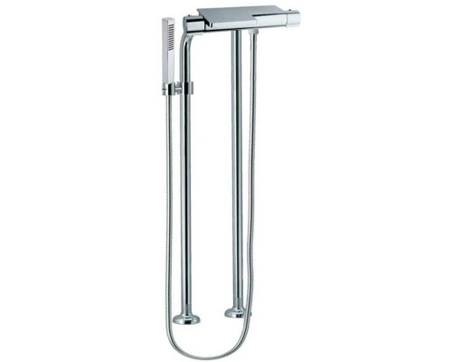 Напольный термостатический смеситель для ванны однорычажный с душевым комплектом AROLA 2635MK