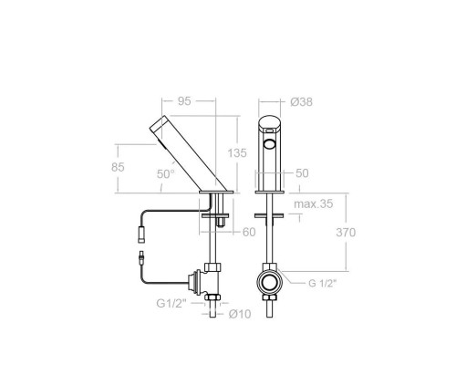 Кран для раковины сенсорный Soltronic 8119B