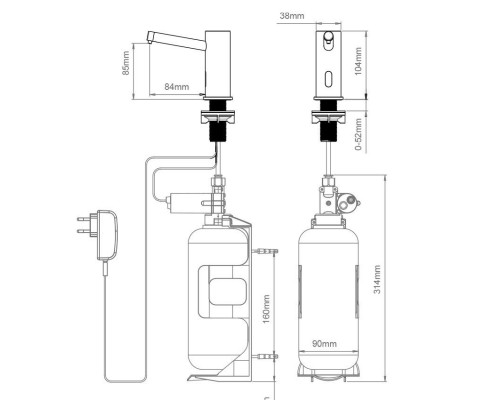 Дозатор для мыла сенсорный Soltronic 8130B