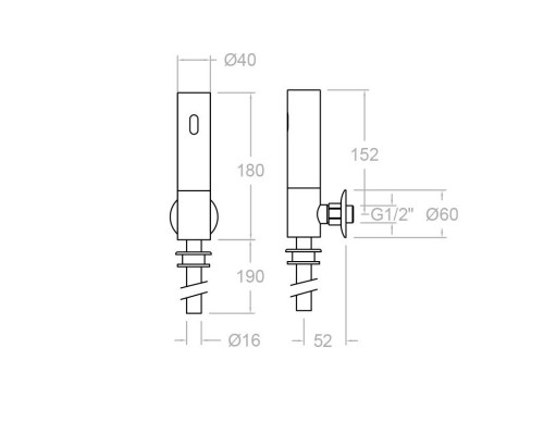 Настенный электронный сенсор для писуара Soltronic 8123