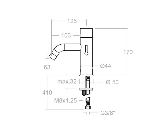 Смеситель для раковины сенсорный Soltronic 8118B