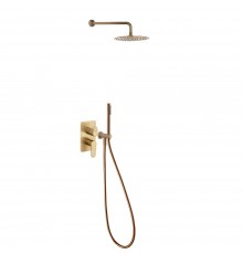 Настенный душ встроенный с однорычажным регулятором Ramon Soler K3615021OC Alexia мат. золото