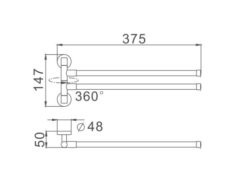 Полотенцедержатель D-Lin D253111, черный