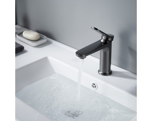 Смеситель для раковины Shevanik S4301T, оружейная сталь