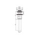 Донный клапан для раковины с переливом Maretti AC19P11560, черный