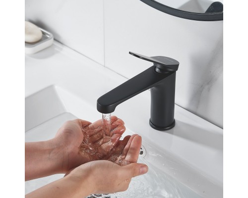 Смеситель для раковины Shevanik S6201H, черный