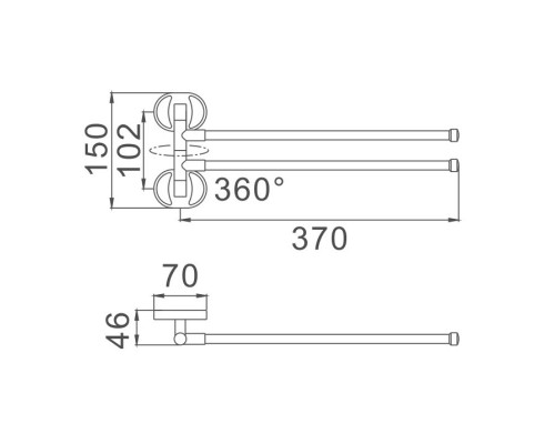 Полотенцедержатель D-Lin D253700, хром