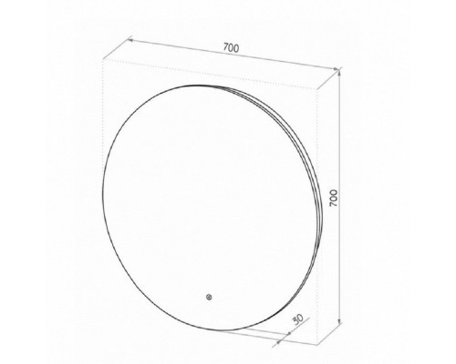 Зеркало Maretti Джулия GI1470R35EL 70x70 см