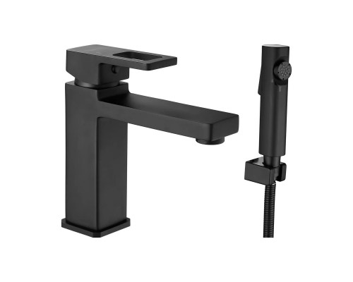 Смеситель для раковины с гигиеническим душем Shevanik S8271H, черный