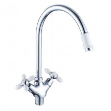Смеситель для кухни Cron CN46127-8, белый