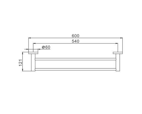 Полотенцедержатель двойной FRAP F30209, черный