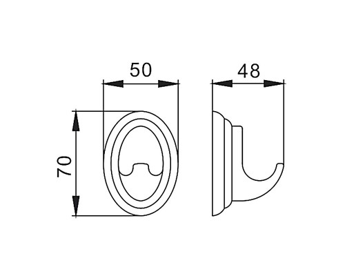 Крючок для ванной комнаты FRAP F1505-1, хром