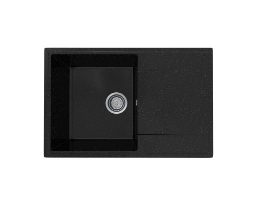 Кухонная мойка Practik PR-M-735-004 (без сифона), черный оникс