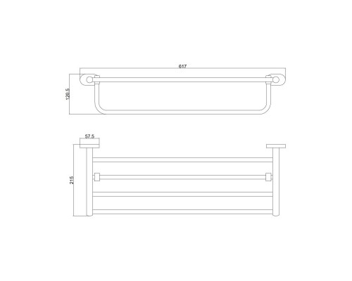 Полка для полотенец BELZ B90024, хром