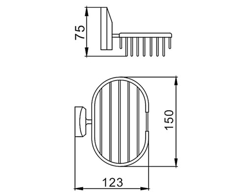 Мыльница FRAP F1602-2, хром