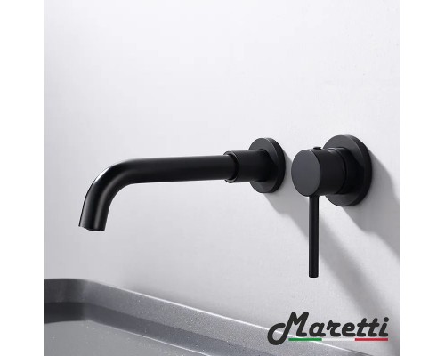 Смеситель для раковины встраиваемый Maretti Элеганса Блэк ENB32RF13, черный