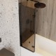 Шторка на ванну 100х140 см Maretti Валентина VA41R100140098-560, профиль черный