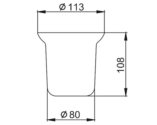 Стакан для ершика FRAP F753, белый