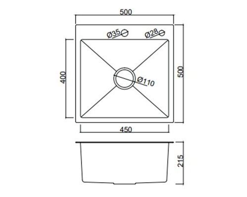 Кухонная мойка FRAP FS5050-3, золотой сатин