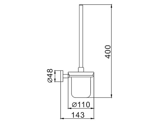 Ершик для унитаза FRAP F1710, хром