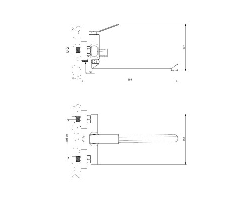 Смеситель для ванны BELZ B22618, хром
