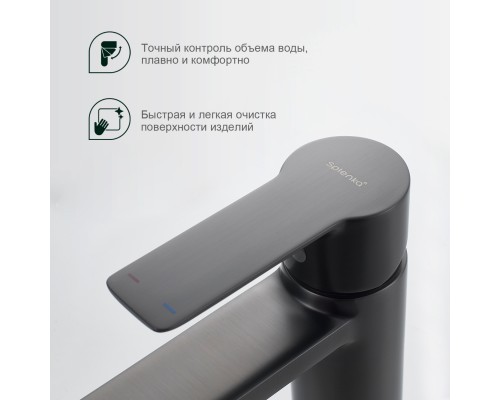 Смеситель для раковины Splenka S06.10.09, графит