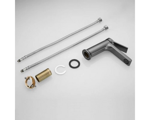 Смеситель для раковины Shevanik S8301T, оружейная сталь