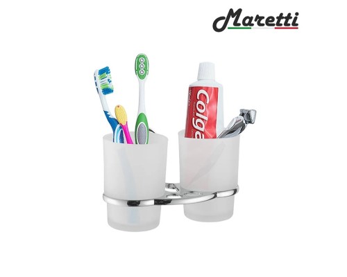 Стакан двойной Maretti Karla KA8022010, хром