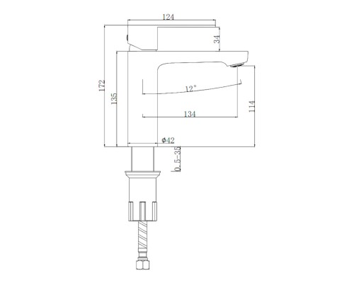 Смеситель для раковины Splenka S222.10.09, графит