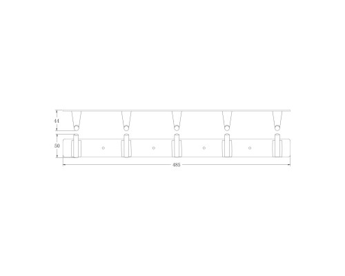 Планка с крючками BELZ B91115-5, хром