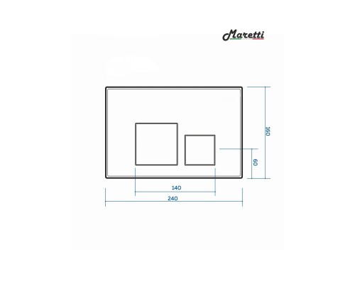Клавиша смыва Maretti Катрина AC12KA-015, хром