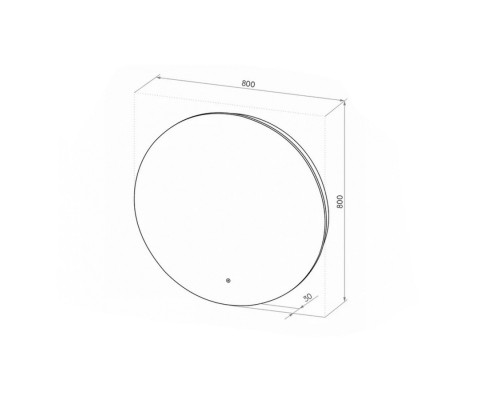 Зеркало Maretti Джулия GI1480R35EL 80x80 см