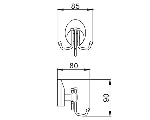 Крючок для ванной комнаты тройной FRAP F1605-3, хром